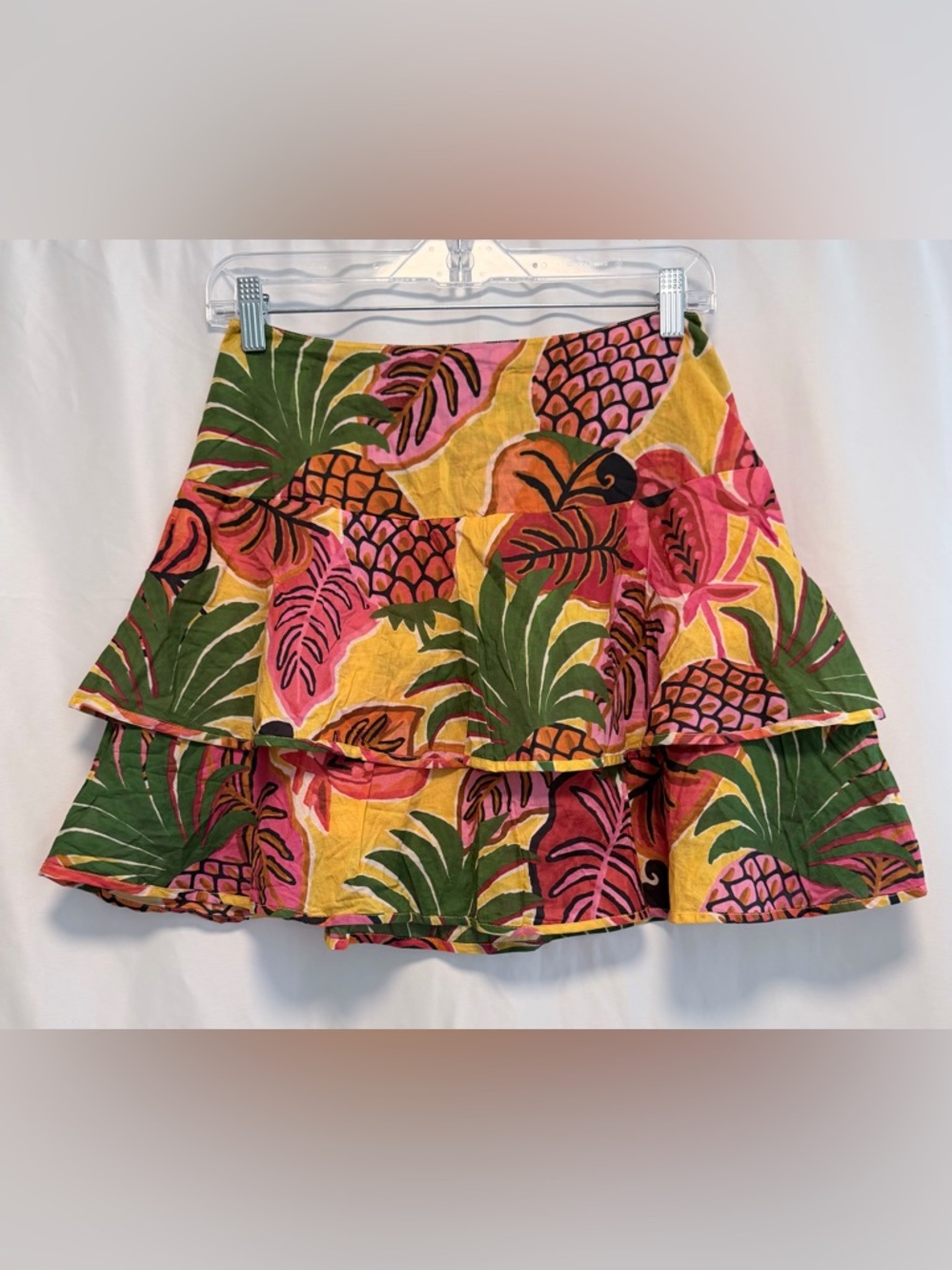 Farm Rio Fruit Dream Mini Skirt NWT Tropical Print Resort Wear Euro Summer Sz S